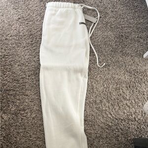 White Fear of God essentials sweat pants